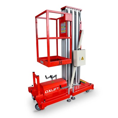 Телескопический одномачтовый подъемник ZX-1-100 AC OXLIFT (г/п 125 кг, в/п 10 м) 