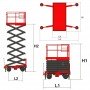 Ножничный подъемник несамоходный QX-050-090 OXLIFT (г/п 500 кг, в/п 9 м)