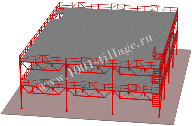 Мезонинная платформа для склада