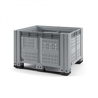 Пластиковый контейнер IBOX 1200х1000х780 (перфорированный, на полозьях)